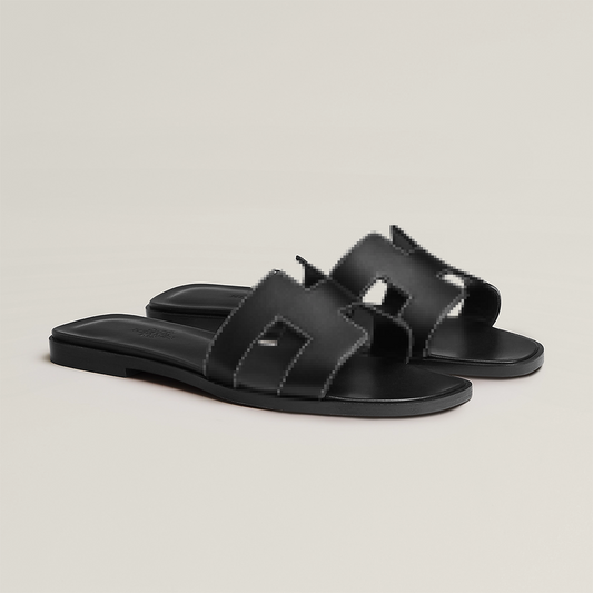 H - Black Classic sandals