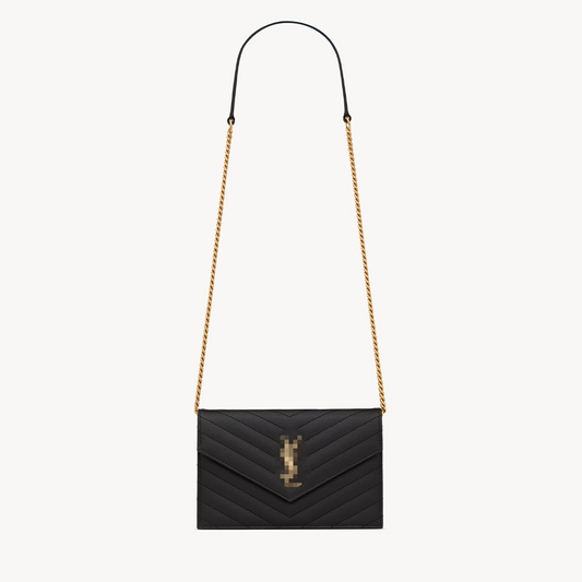 ys - Black/Gold Envelope Bag